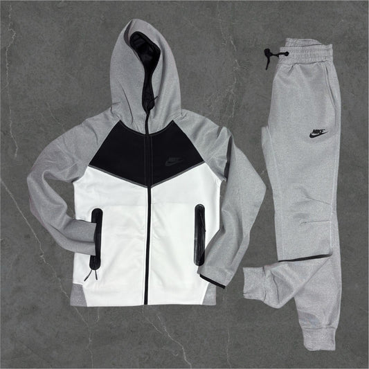 Σετ Nike Tech Fleece Γκρι-Μαύρο-Λευκό